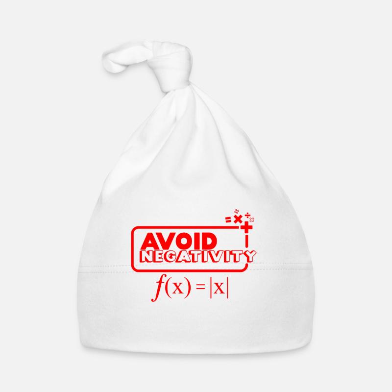 Avoid negativity - red Organic Baby Cap