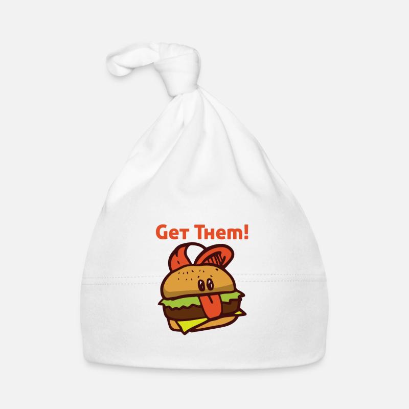 Burger lecker Fleisch Rind Geschenk essen Baby Bio-Mütze