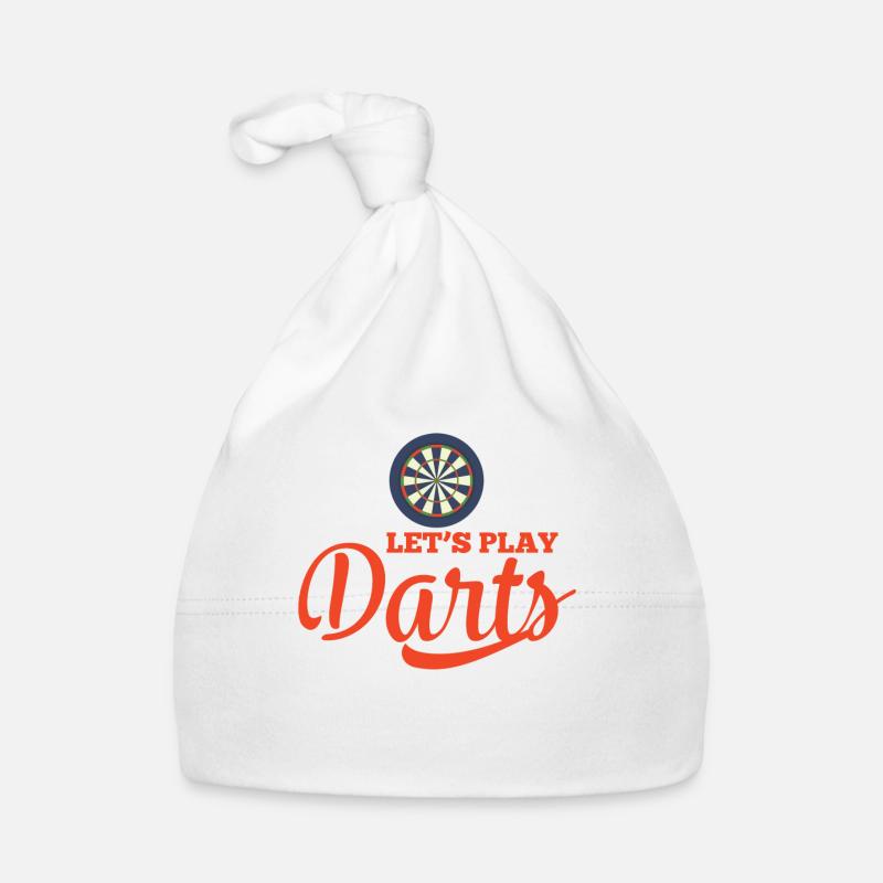 Fléchettes - Jeu de fléchettes - fléchettes - Cadeau - Chemise de fléchettes - Bonnet bio Bébé - blanc