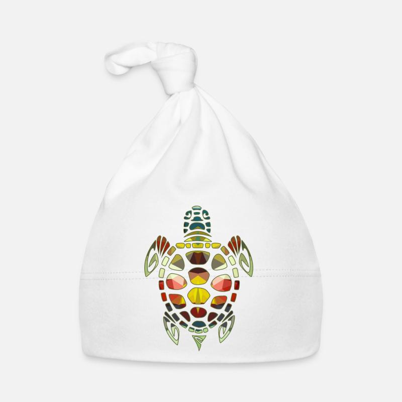 Turtle Geometric Organic Baby Cap