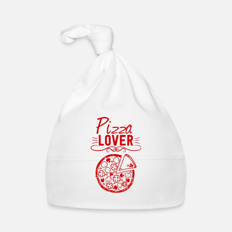Pizza Amoureux - Bonnet bio Bébé - blanc