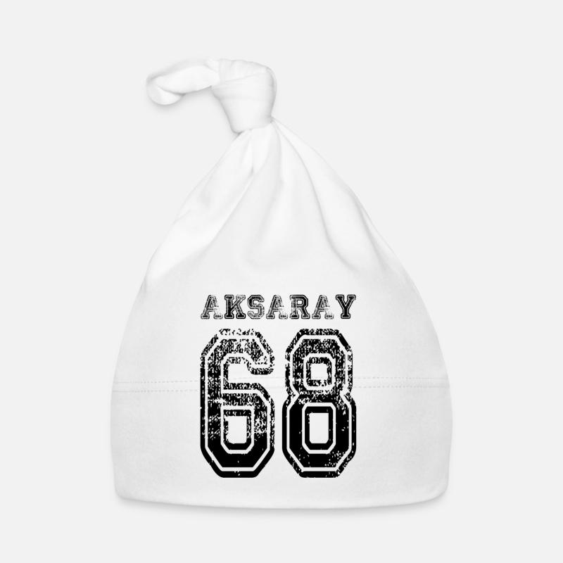 68 Aksaray Turkish license plate as a gift Organic Baby Cap