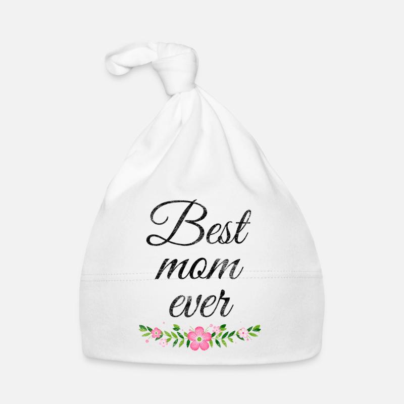 Best Mom ever Geschenk beste Mama Muttertag Baby Bio-Mütze