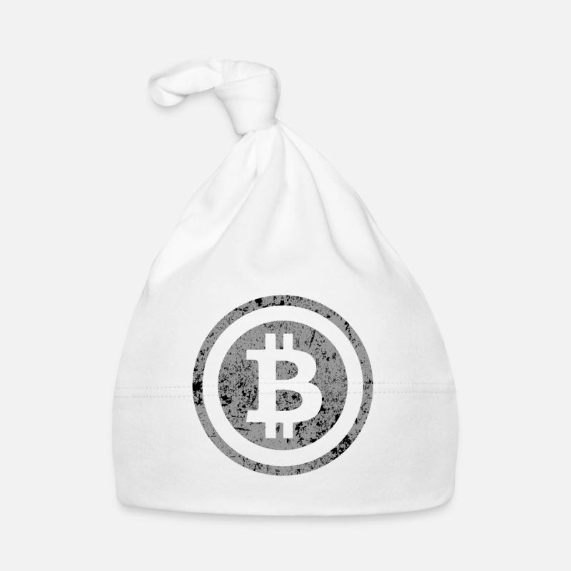 Bitcoin Symbole Vintage # 5 Bonnet bio Bébé