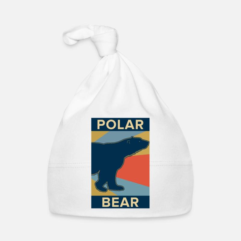 Polarbär Eisbär Tier Geschenk kalt Natur Bär Baby Bio-Mütze