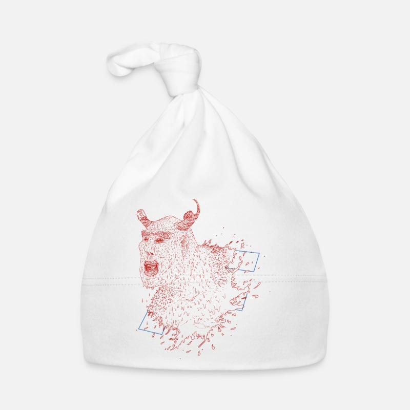 Fld.) Majo Devil Spltr-F - Baby Bio-Mütze - Weiß