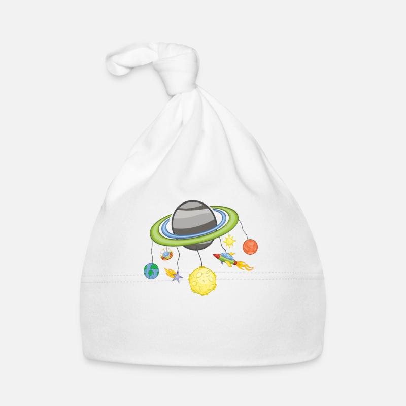 Space Mobile Planet Space / Gift Idea Organic Baby Cap