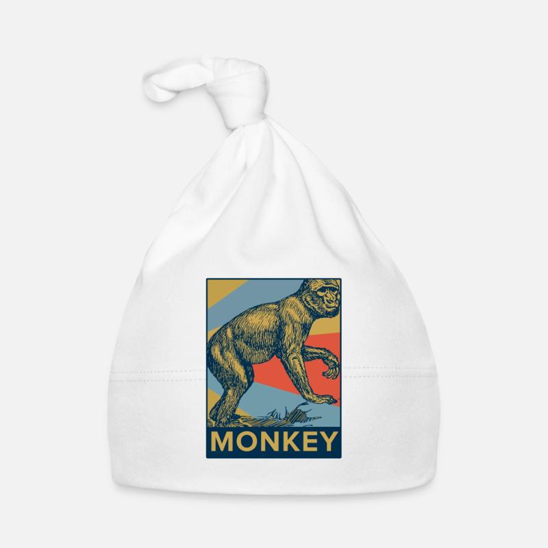 Monkey primate chimpanzee gorilla animal gift Organic Baby Cap
