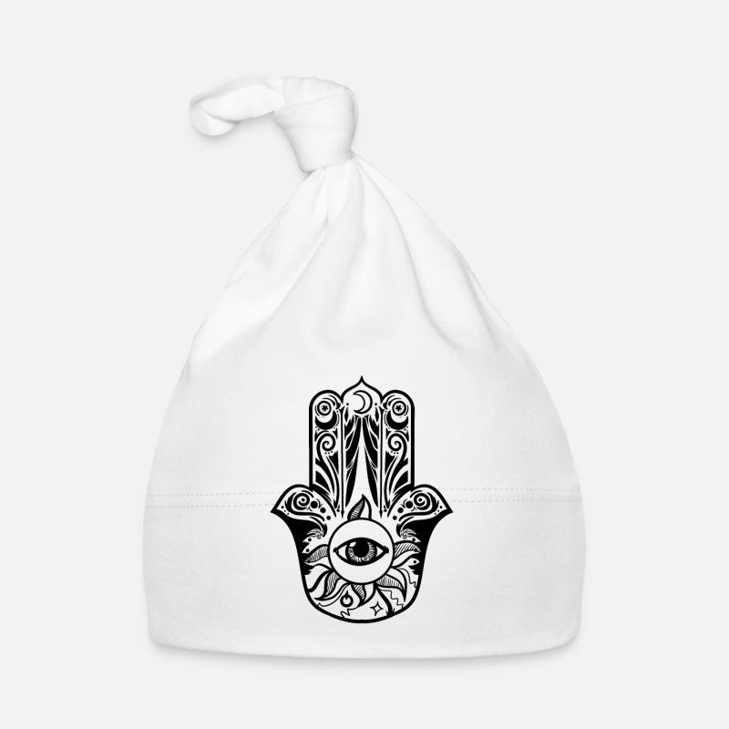 Khamsa - Hamsa - Main - Amulette - Cinq - Protection Bonnet bio Bébé
