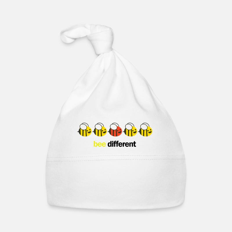 Bee different - Baby Bio-Mütze - Weiß