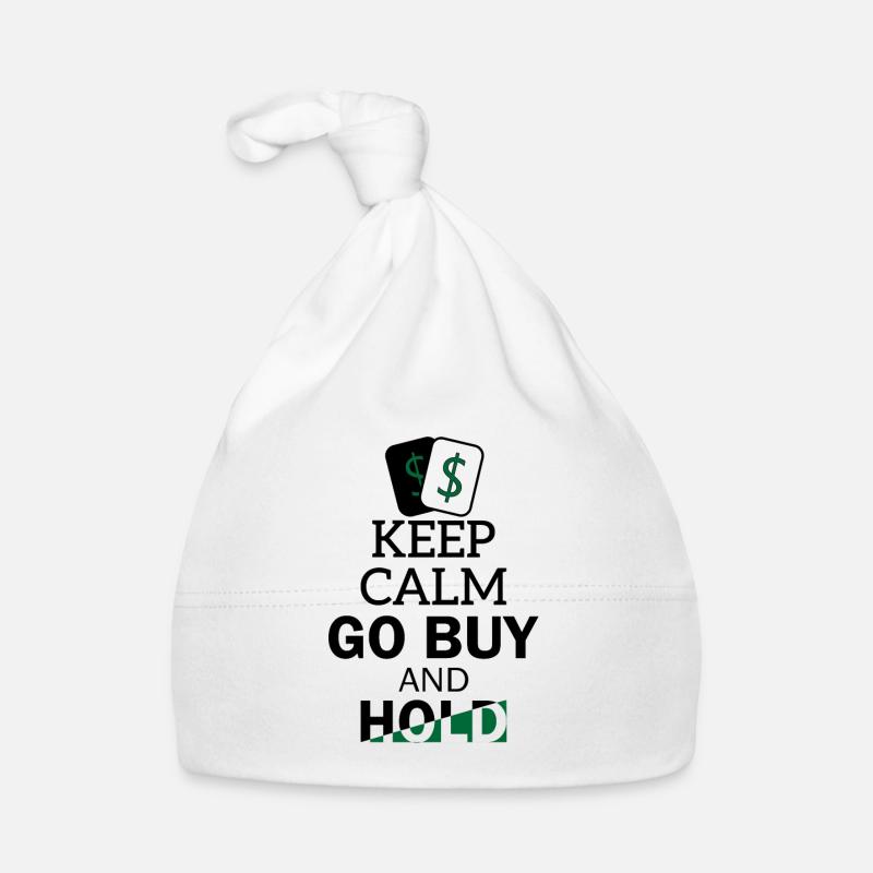 KEEP CALM GO BUY AND HOLD Design - Geschenkidee Baby Bio-Mütze