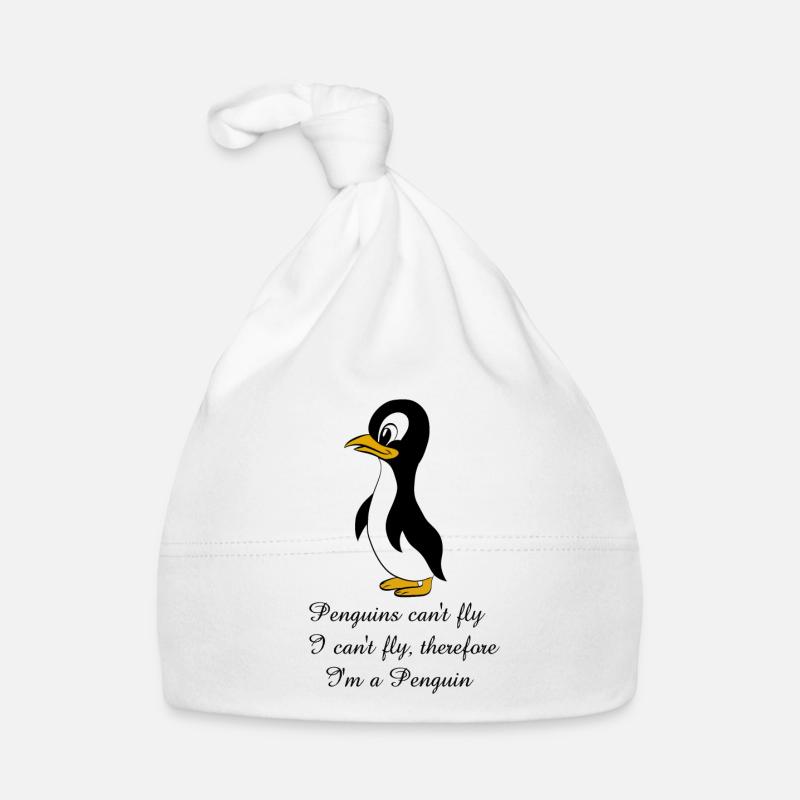 Pinguin Sprüche Baby Bio-Mütze