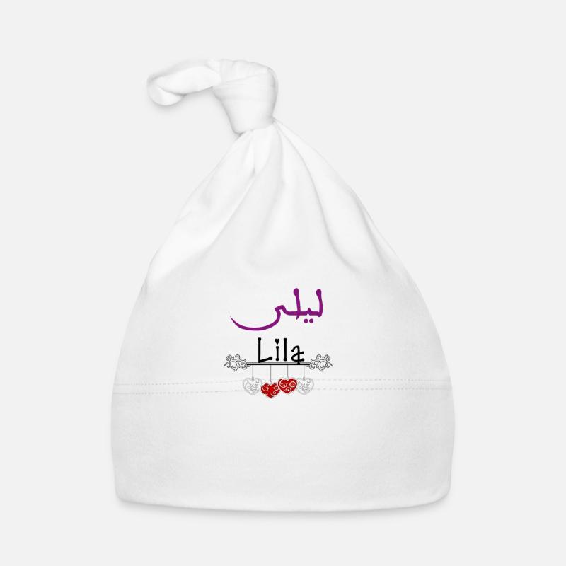 First Name Lila Organic Baby Cap