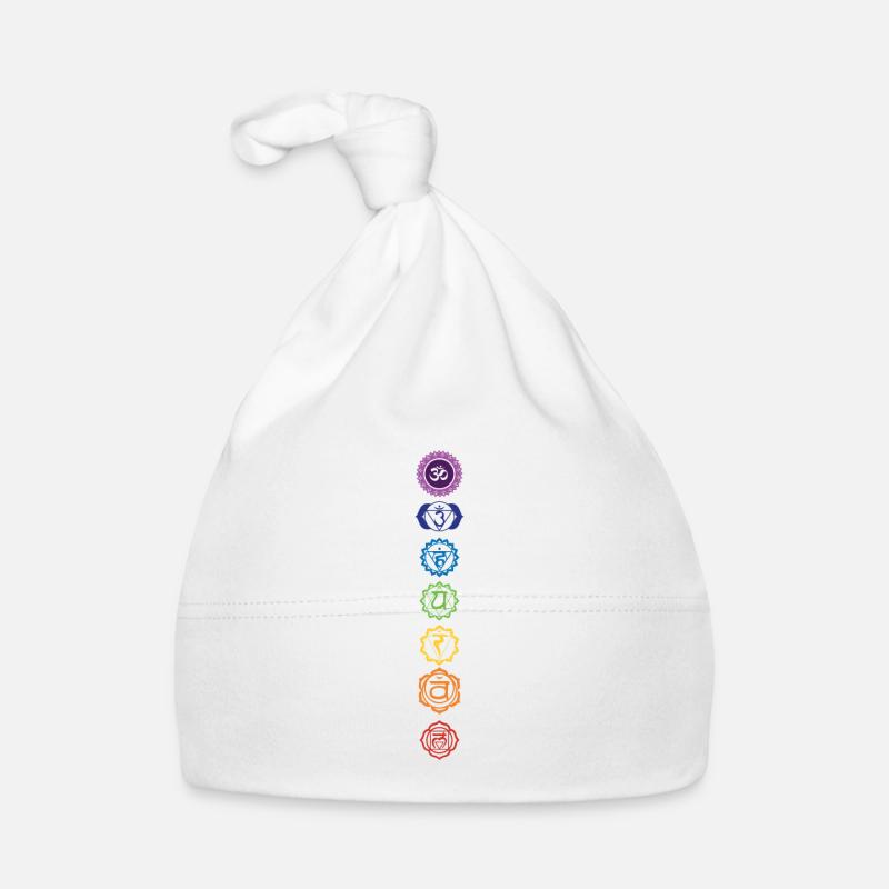 Utilisateurs aimant Chakra Sacred Symbol Gift Idea - Bonnet bio Bébé - blanc