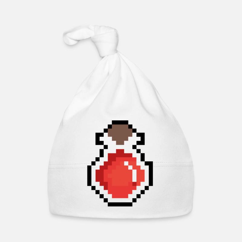 Drank red pixels Organic Baby Cap