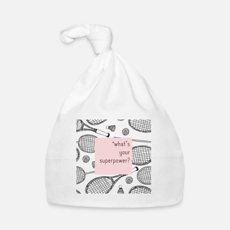 superpuissance - Bonnet bio Bébé - blanc