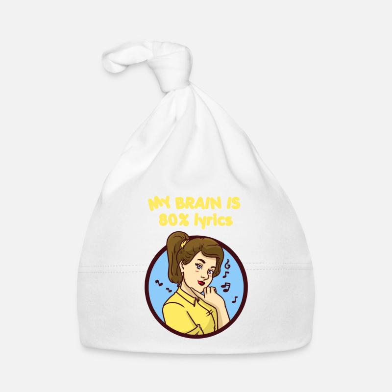 Amant de musique nerd accrocheur vie cadeau idée - Bonnet bio Bébé - blanc