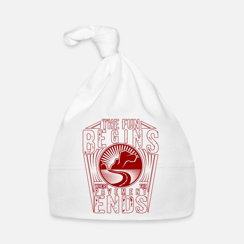 4x4 4x4 4000 4x4 cadeau - Bonnet bio Bébé - blanc