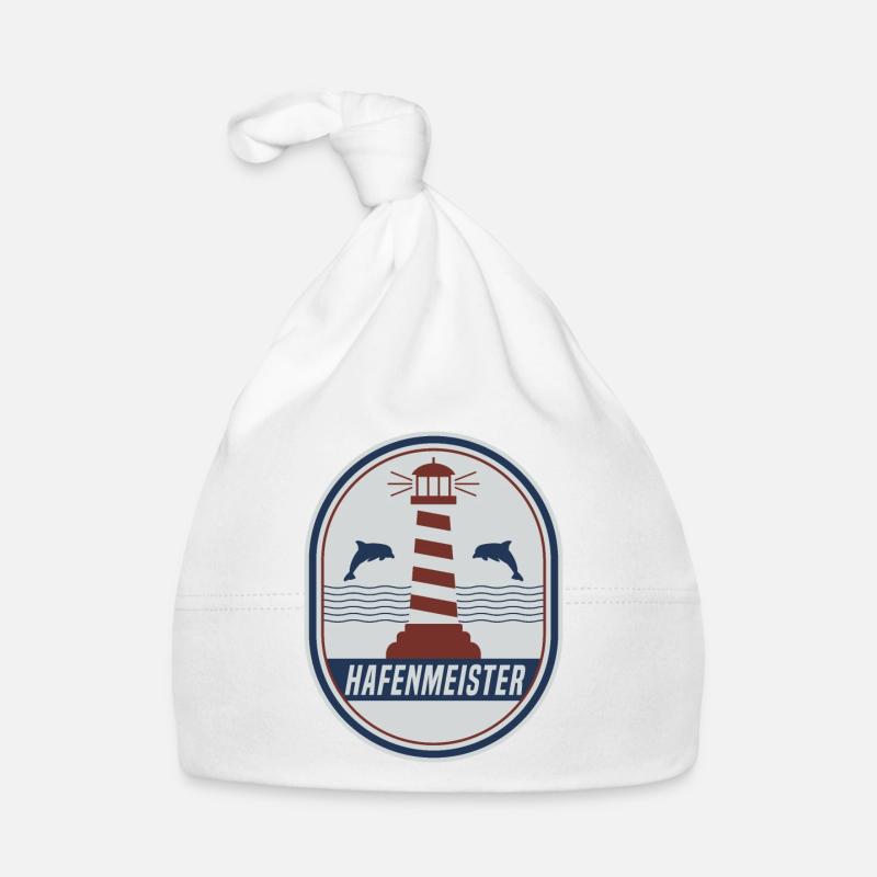 Harbor master design nautical maritime lighthouse Organic Baby Cap
