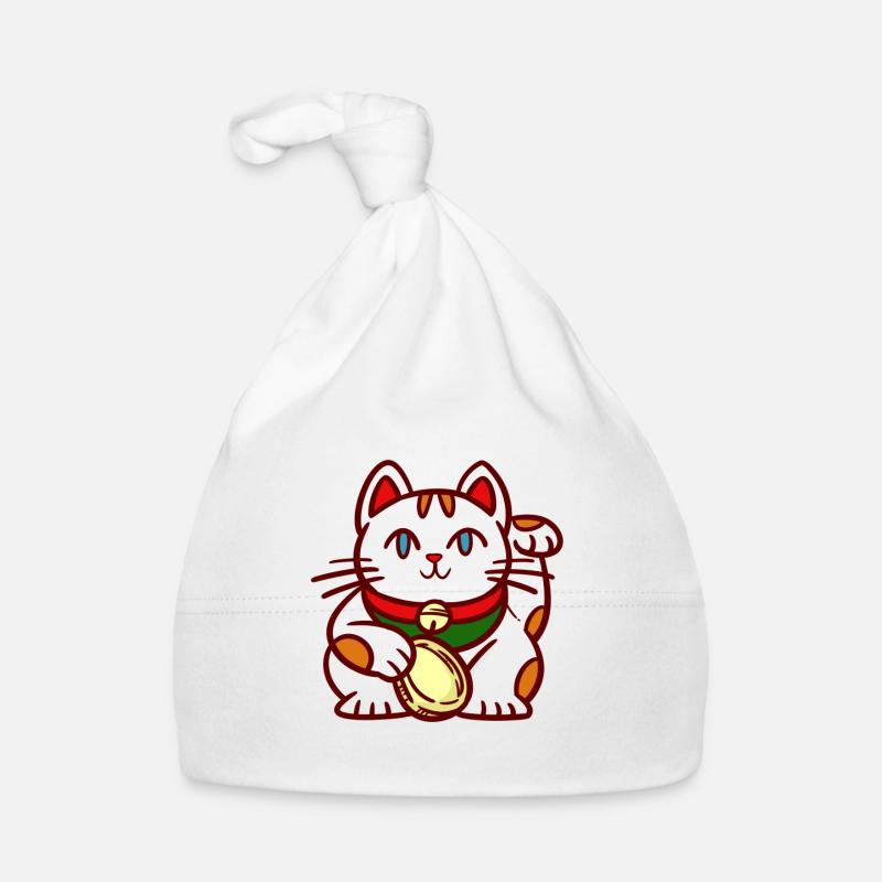 Winke chat Maneki-neko Bonnet bio Bébé