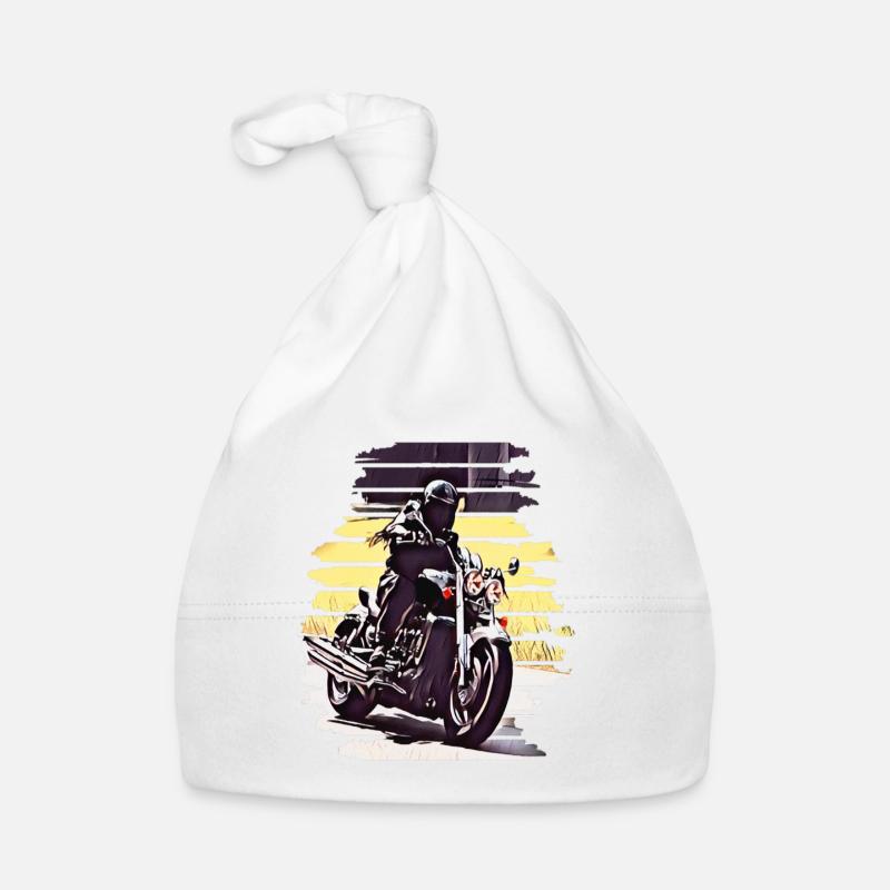 Motorrad Kurvenfahrt Rocket 3 Baby Bio-Mütze
