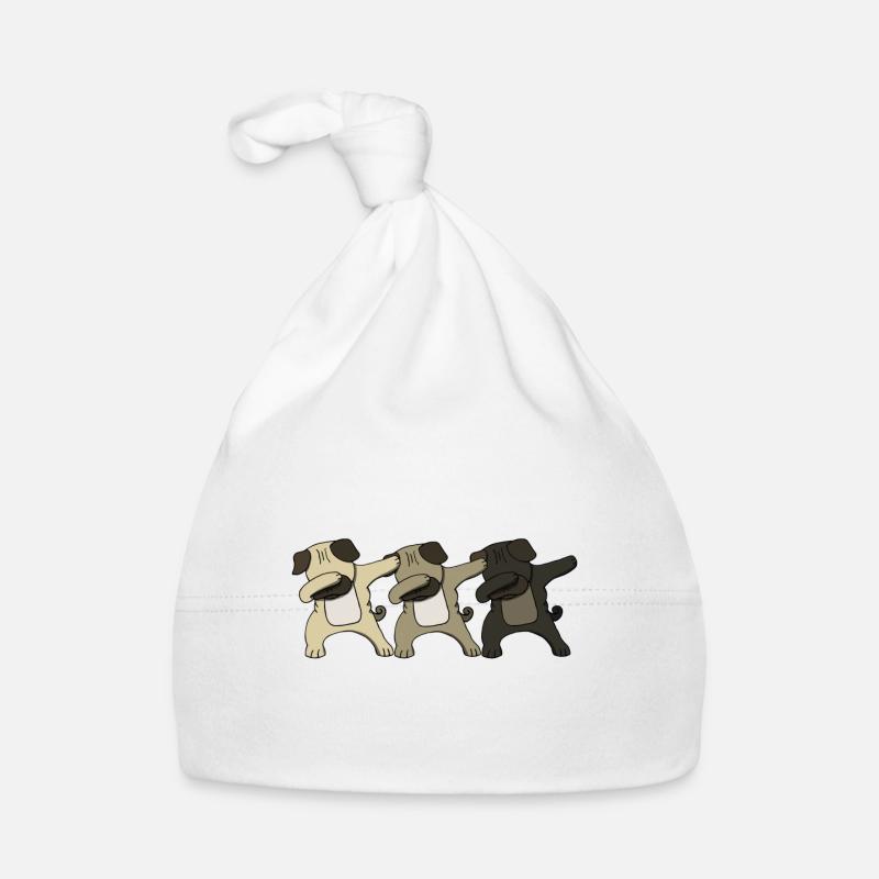 Mops chien Dabbing danse Dab cadeau de domestique Bonnet bio Bébé