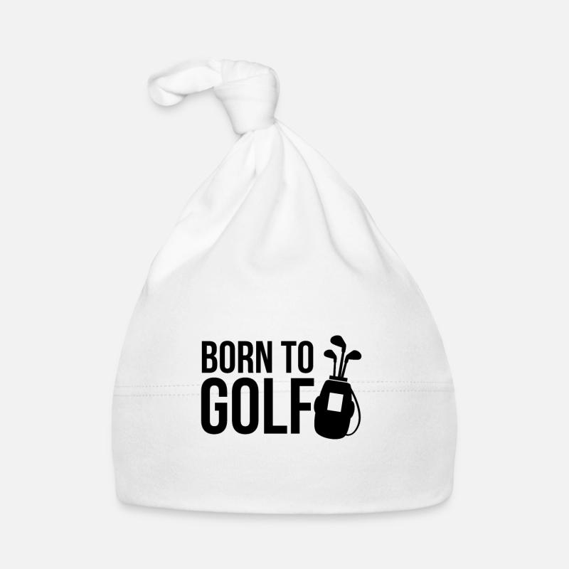 Golf golfen Golfschläger Caddy Geschenk Golfshirt Baby Bio-Mütze
