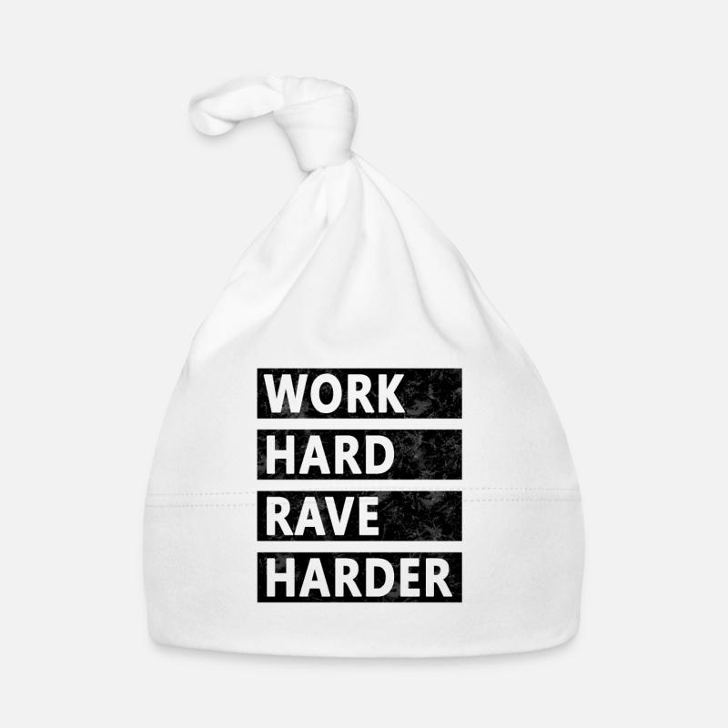Rave - Work Hard Rave Harder Organic Baby Cap