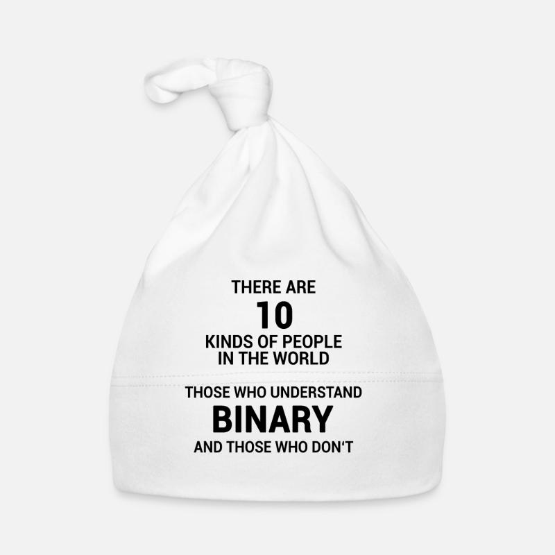 Informatik Binärsystem - Baby Bio-Mütze - Weiß