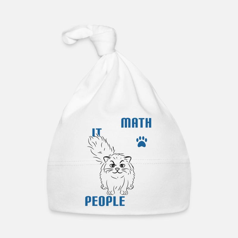Creative tee design with text "I Love Math It Organic Baby Cap