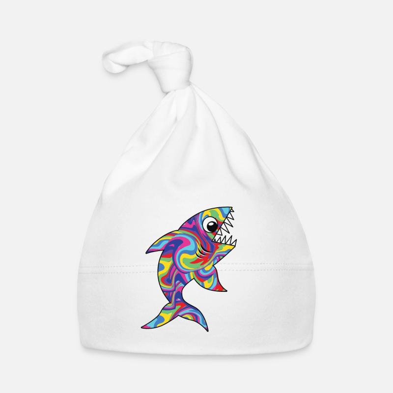 Requin coloré Bonnet bio Bébé