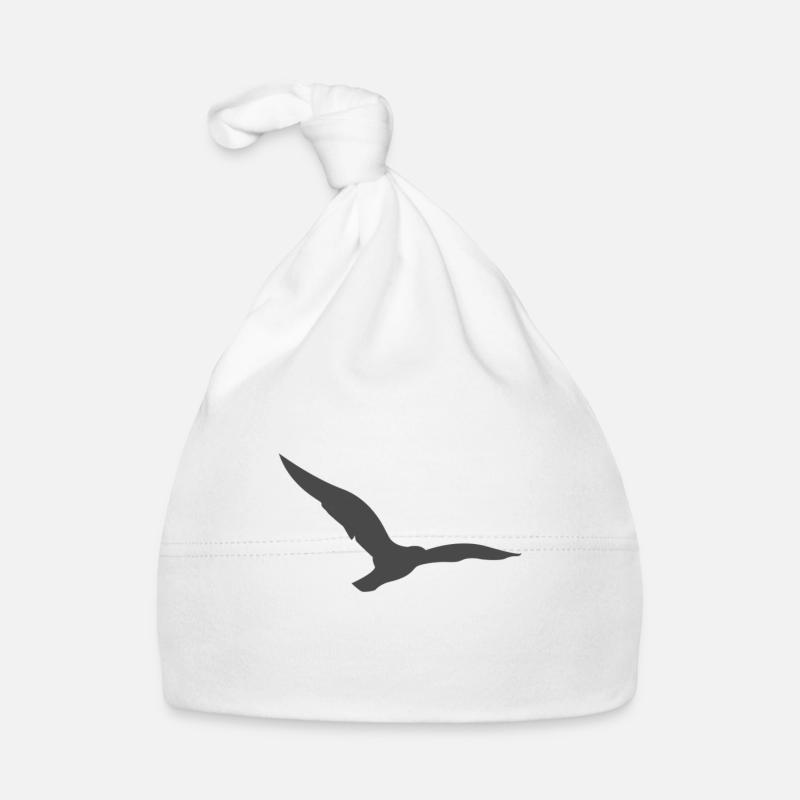 oiseau - Bonnet bio Bébé - blanc
