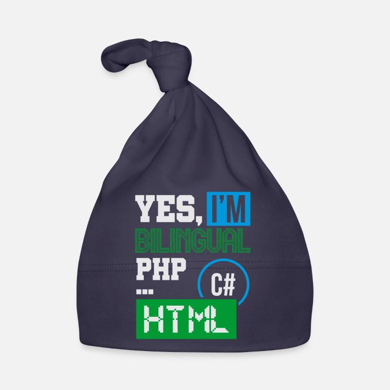 Computer Programmer Humor Yes, I'm Bilingual HTML Organic Baby Cap