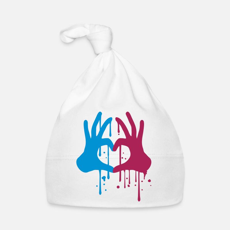 graffiti drops spray color 2 haende paar team ha Organic Baby Cap