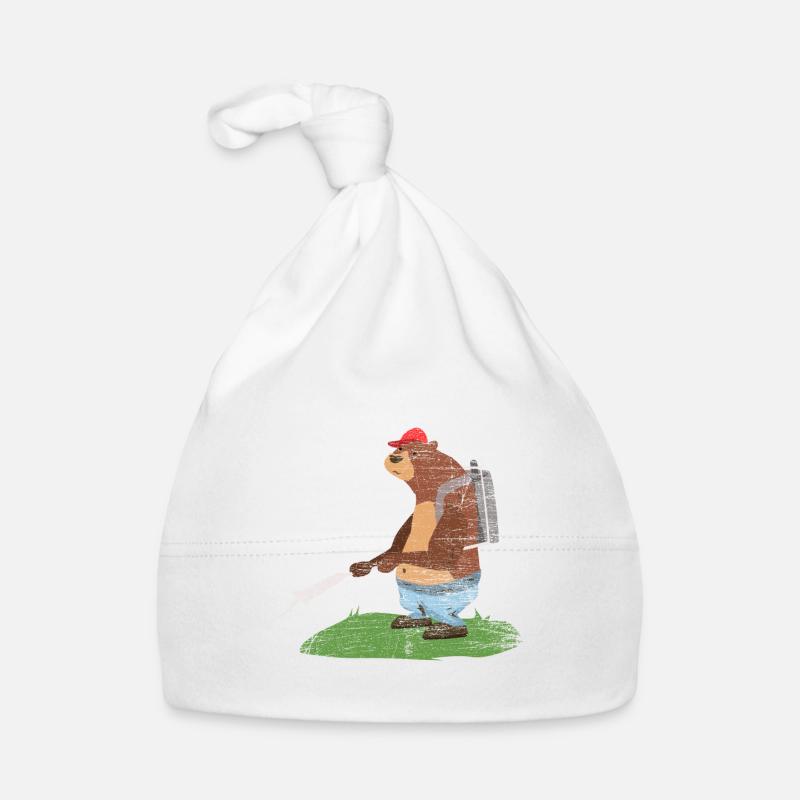 Kammerjäger Bär Plage - Baby Bio-Mütze - Weiß