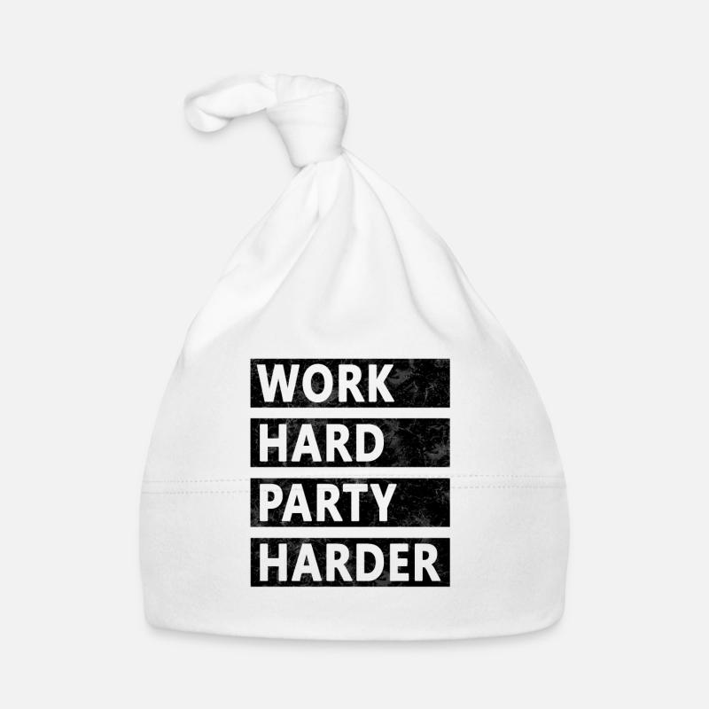 Work Hard Party Harder Organic Baby Cap