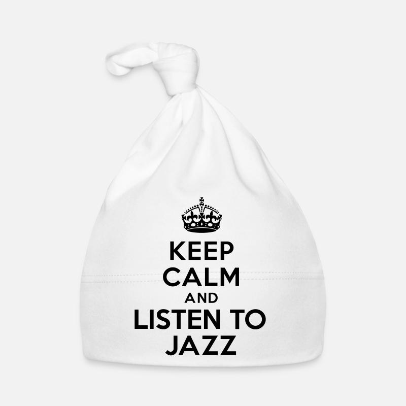 Keep calm and listen to Jazz Organic Baby Cap