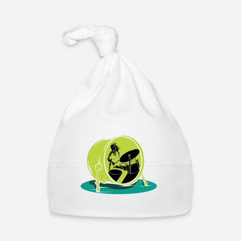 Drum drum music Organic Baby Cap