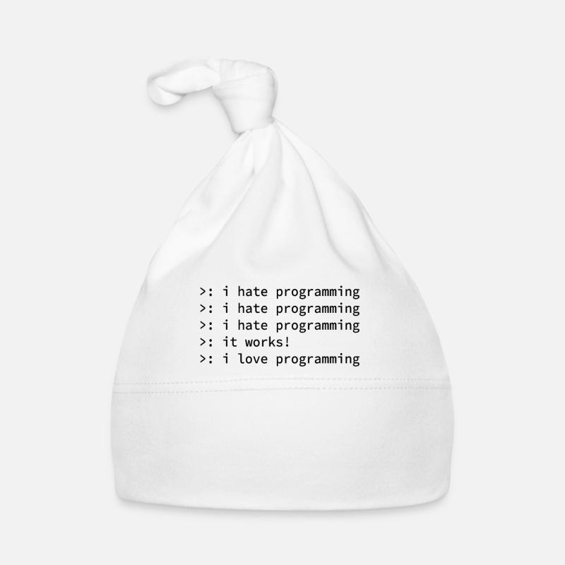 Programmeur déteste cadeau geek geek geek drôle Bonnet bio Bébé