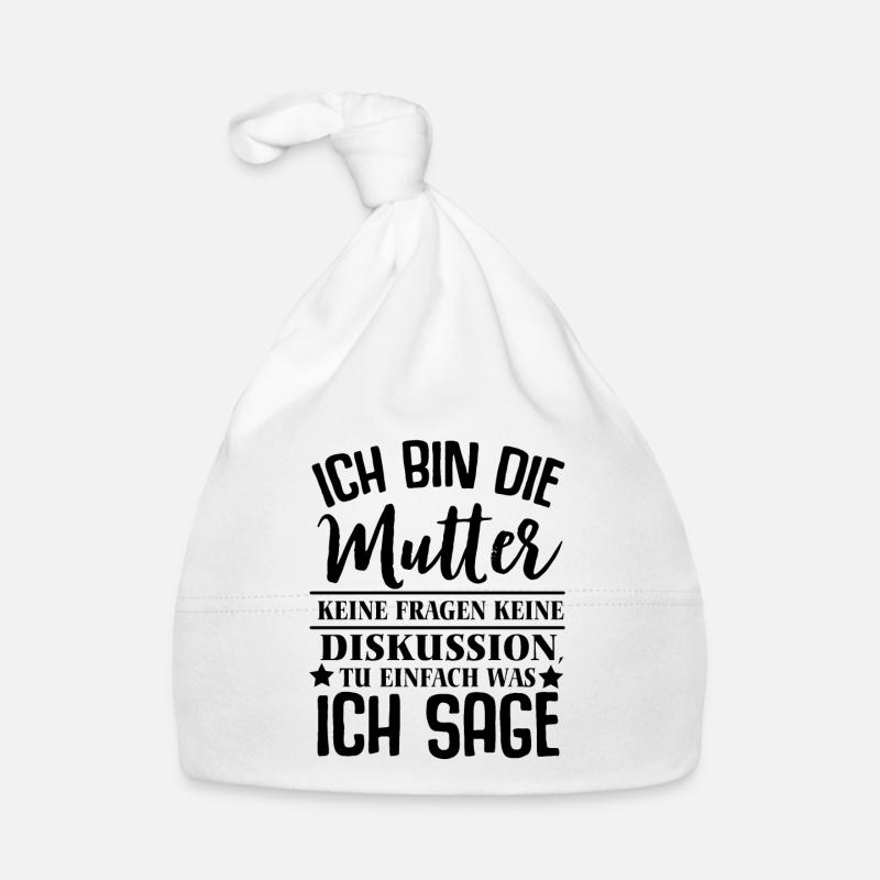Mutter Kinder Gehorchen Muttertag lustig Geschenk - Baby Bio-Mütze - Weiß