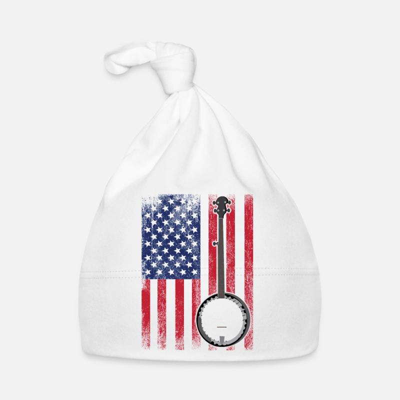 Banjo USA Drapeau Bonnet bio Bébé
