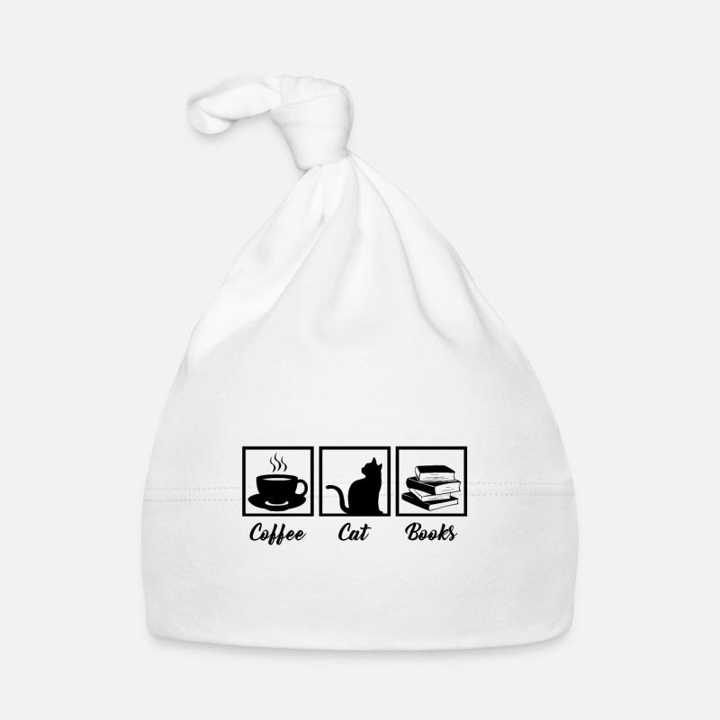 Kaffee Katze Bücher Baby Bio-Mütze