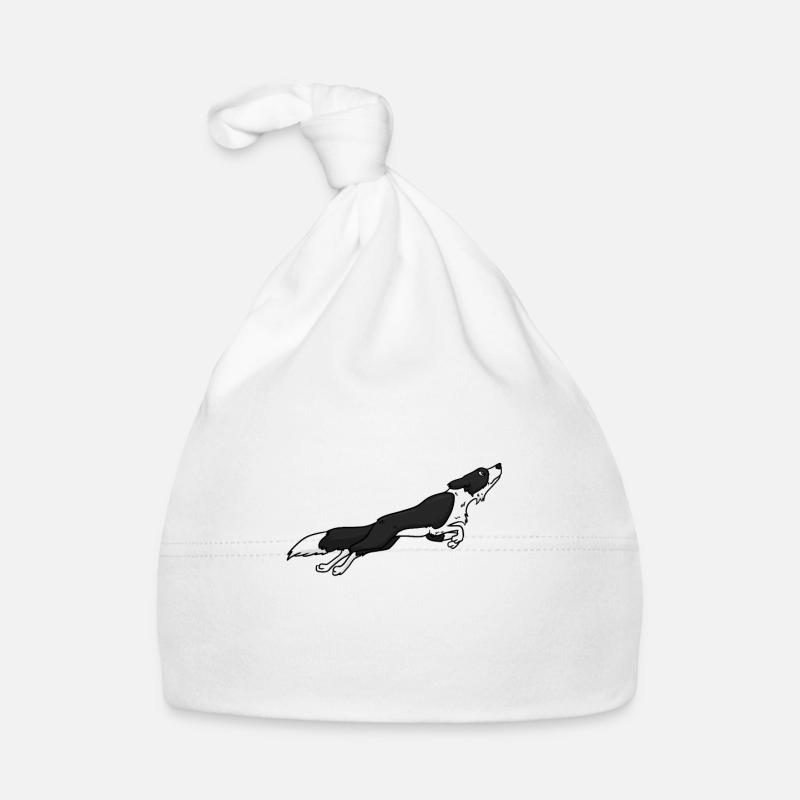 Border Collie - Baby Bio-Mütze - Weiß