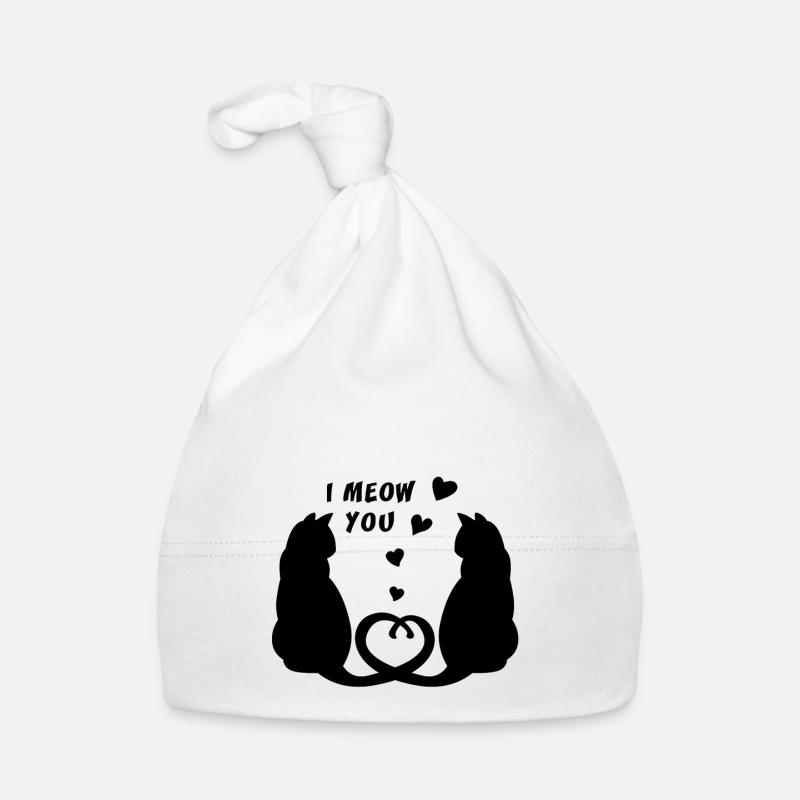 Saint-Valentin - Bonnet bio Bébé - blanc