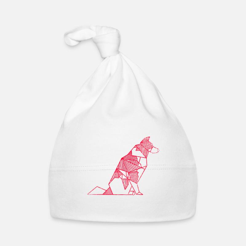 Border Collie géométrique Bonnet bio Bébé