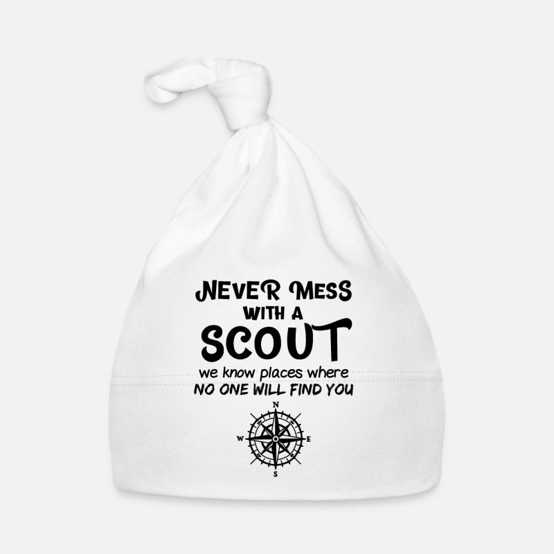 Drôle de dicton scout - Bonnet bio Bébé - blanc