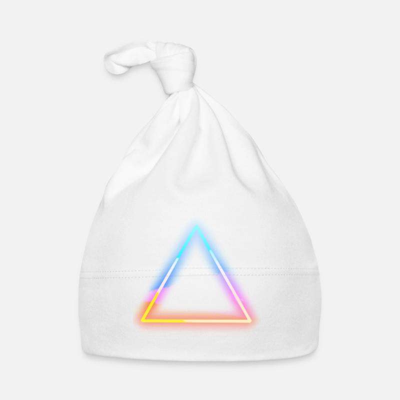 Modern luminous neon three corners - Organic Baby Cap - white