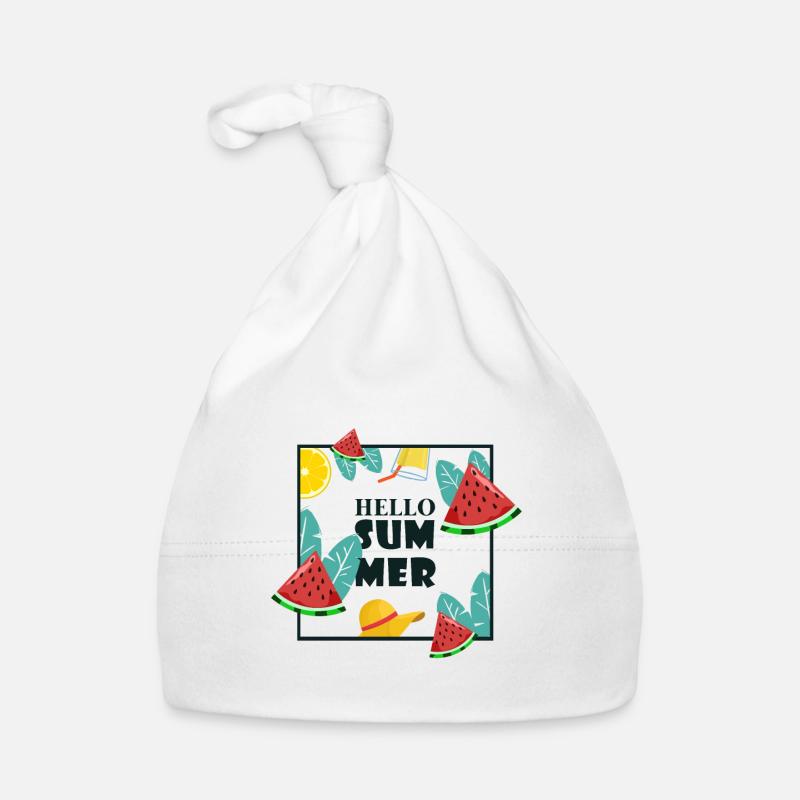 Été - Bonnet bio Bébé - blanc