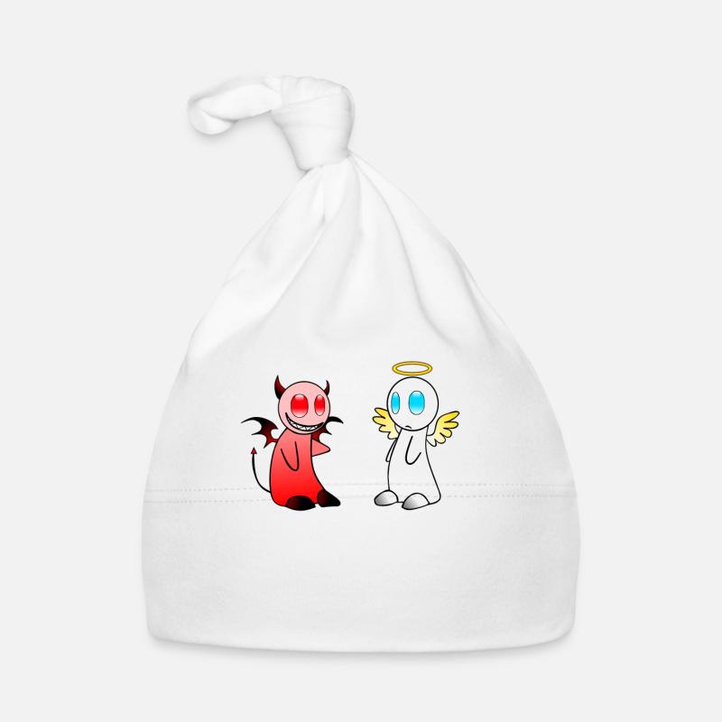 Engelchen & Teufelchen Motiv Baby Bio-Mütze