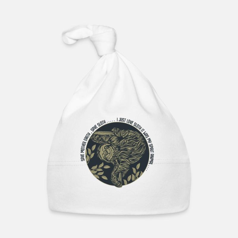 Sloth Animal Love Wildlife Sloth Gift Organic Baby Cap